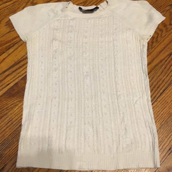 BCBGMaxAzria Tops - BCBG MaxAzria cream silk knot top XS